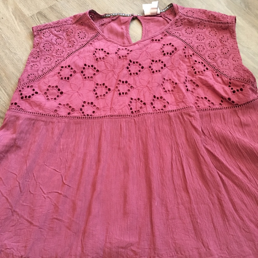 Knox rose mauve short sleeved shirt